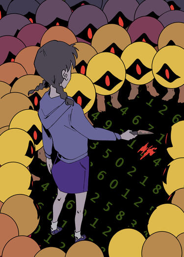A fanart of the series Yume Nikki