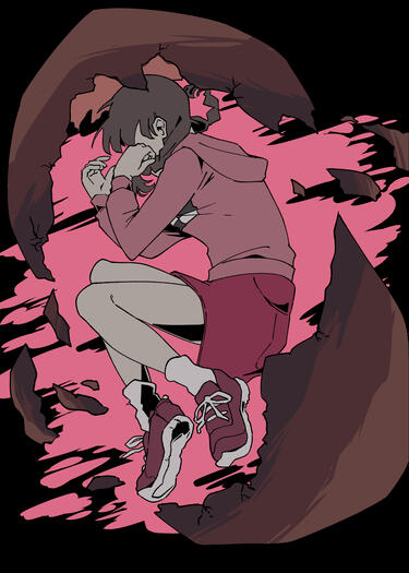A fanart of the series Yume Nikki