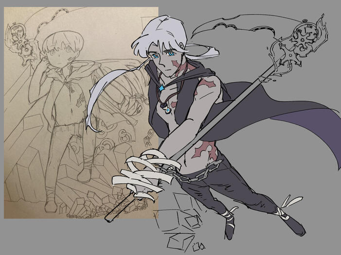 A piece which will be collected in a zine redrawing my old artwork, titled &quot;15 Years Later&quot;
